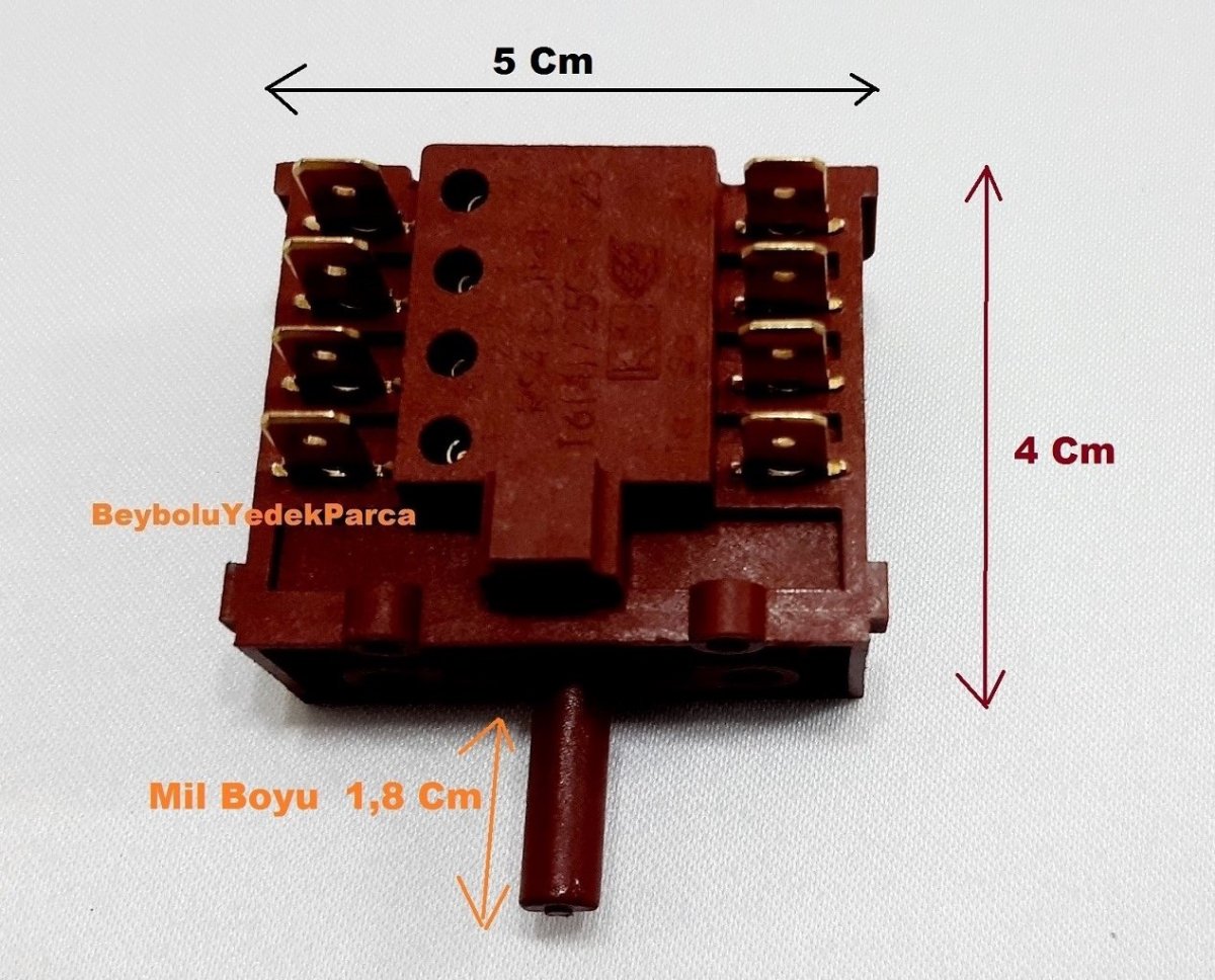 ICF  Fırın 8  uç ıcf  4+4 Şartel  Kademe Şalter Düğmesi