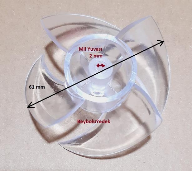 Braun 61 MM Pervane , Saç Kurutma Düzleştirici Pervanesi MİL 2 YUVASI 2 MM