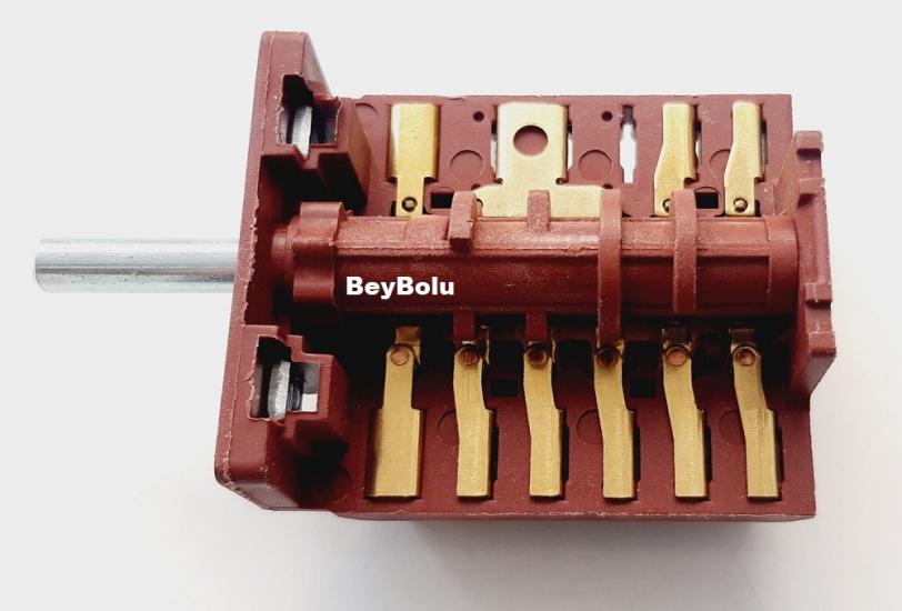 Esty Fırın Şalter Komutatör , Ankastre 6 + off konumlu Kademe Anahtarı 